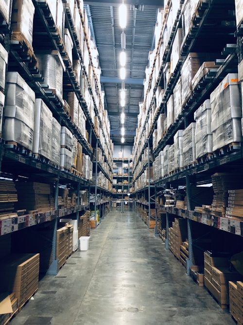 Warehouse inventory shelves, stockout prevention